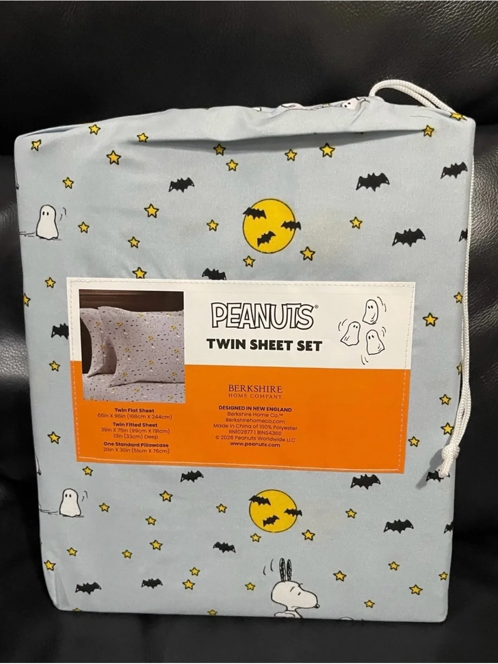 Halloween Peanuts Twin Sheet Set - Peanuts Halloween Ghost Boo Twin Sheet Set
